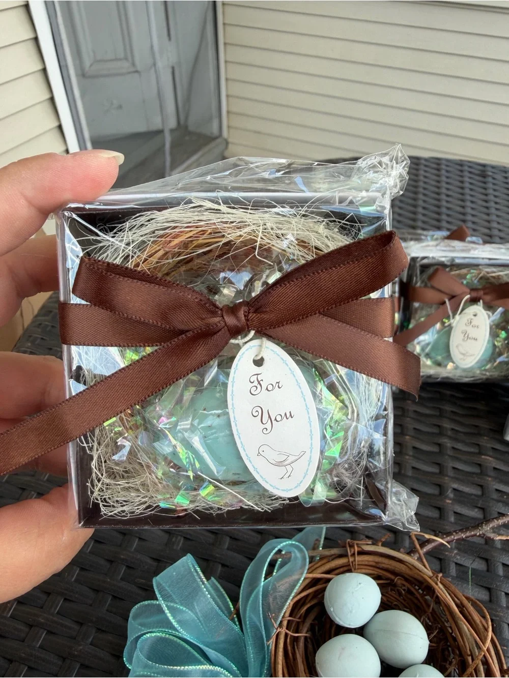 15 Piece Robin Egg Nest Favors